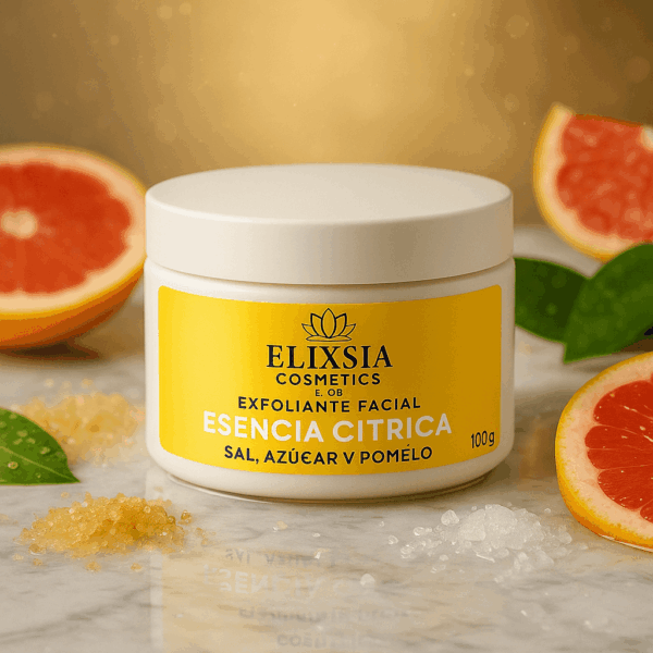 EXFOLIANTE FACIAL ESENCIA CITRICA azúcar, sal y pomelo 100ML