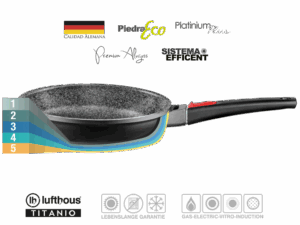 Set de sartenes Lufthous® con fondo de piedra y aluminio fundido - Imagen 2
