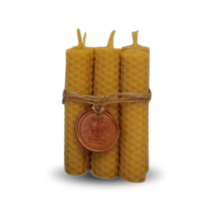 6 velas de miel de 10cm x 2cm
